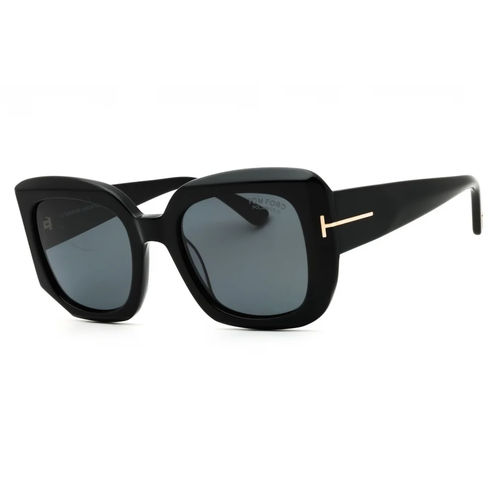 NWT Tom Ford FT1220 Black Frame Oversized 52mm Sunglasses